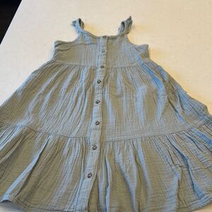 Peyton & Parker jumper dress xs 6-6x Kids Sleeveless Button-Down Dress green.